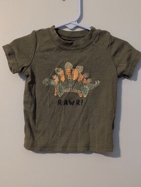 Carter's Green Dino Graphic Tee - "RAWr!"
